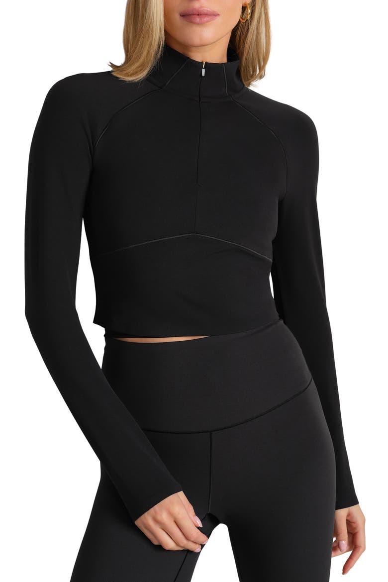 Revive Quarter Zip Pullover, Main, color, PURE BLACK