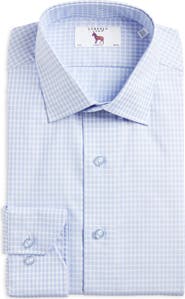 Lorenzo Uomo Trim Fit Textured Check Cotton Dress Shirt