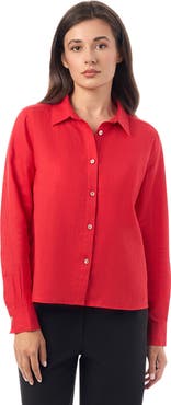 Equipment Long Sleeve Linen Shirt