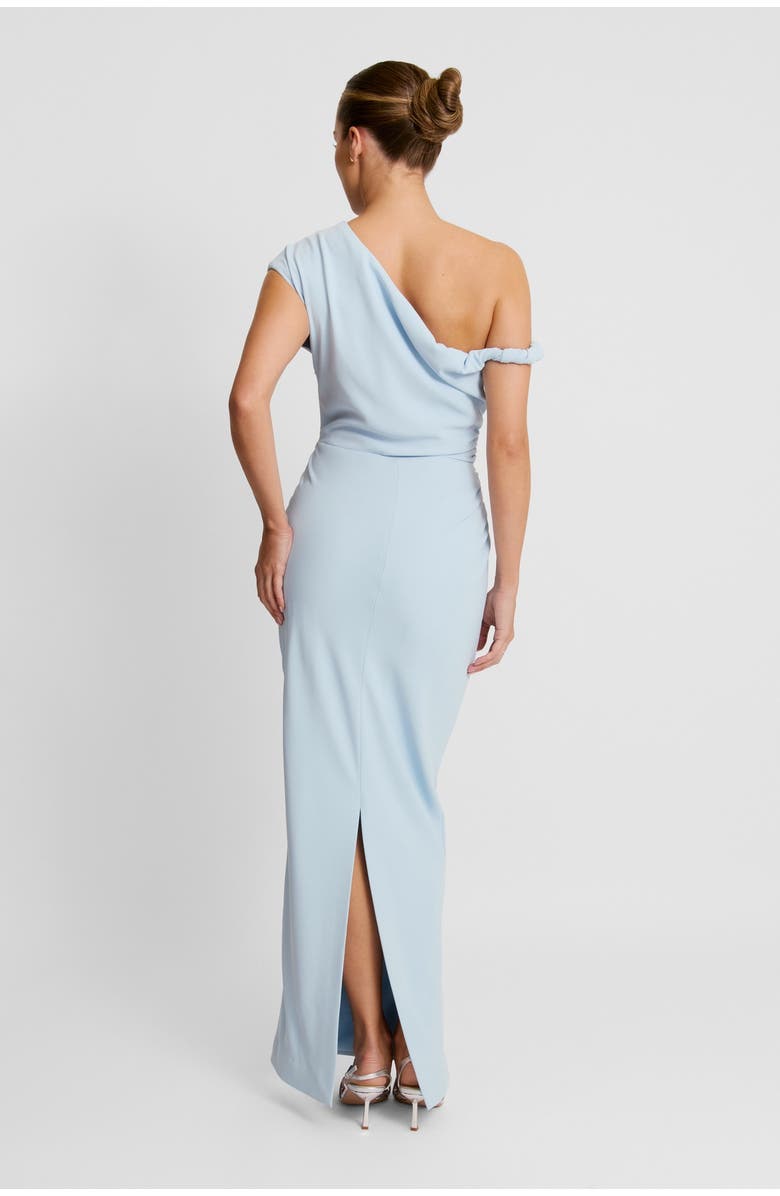 Six Stories Asymmetric Beaded Maxi Dress, Alternate, color, Pale Blue