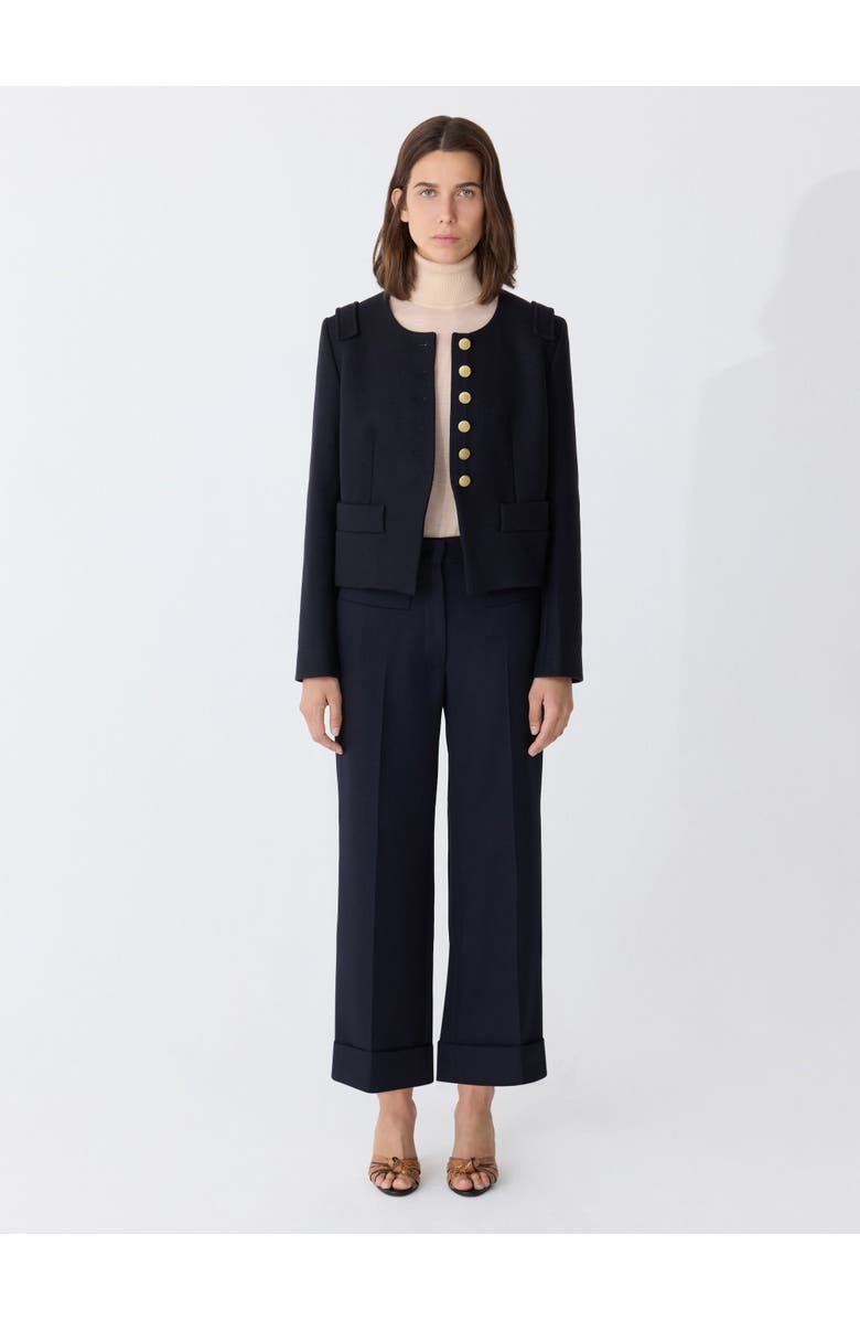 Callas Milano AUBREY Cropped Jacket, Alternate, color, Navy