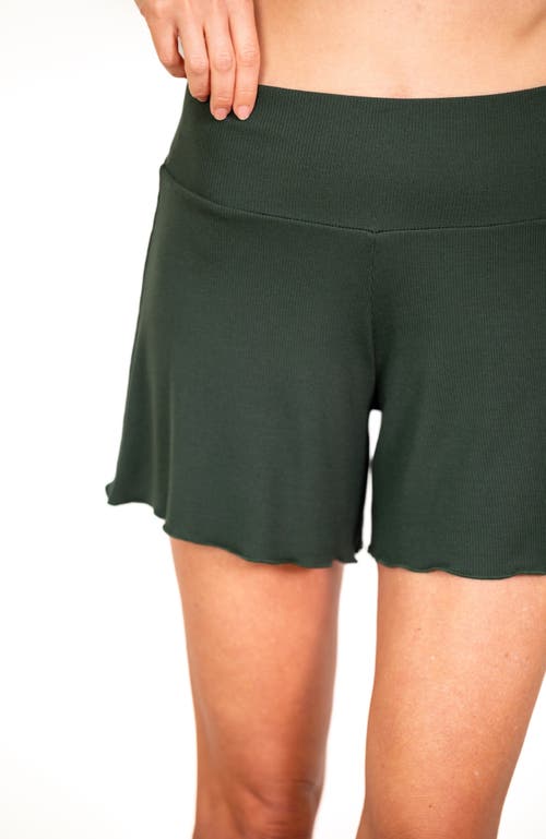 Jjwinks Jj Dukes Lounge & Sleep Shorts In Evergreen Rib