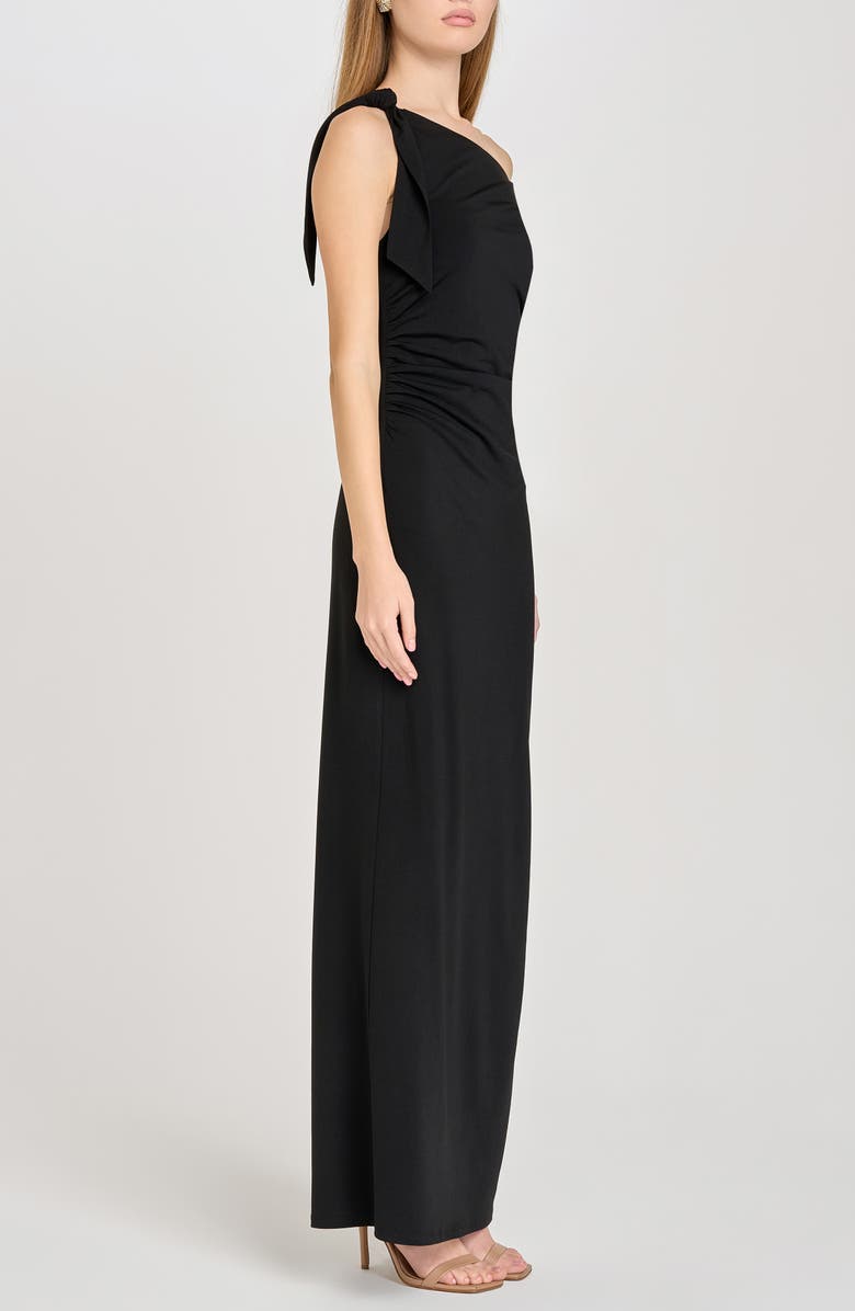 Say Less Ruched One-Shoulder Maxi Dress