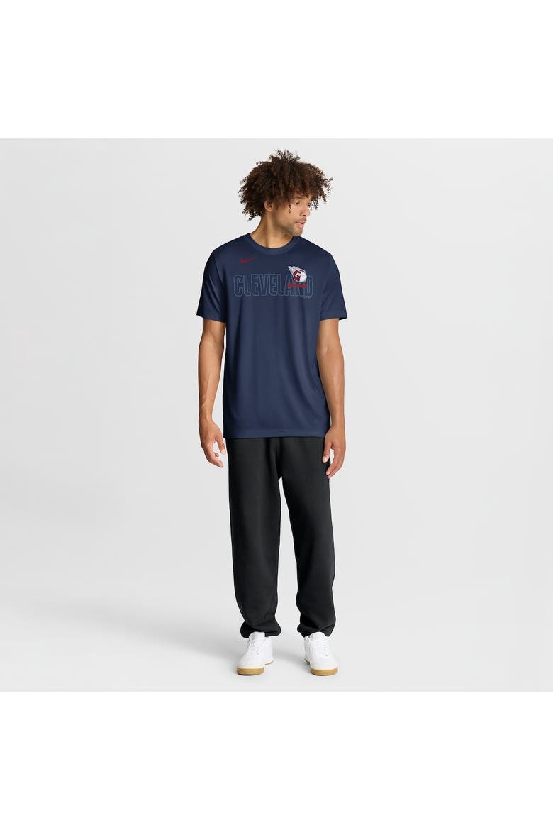Men's Nike Navy Cleveland Guardians Knockout Team Legend Dri-FIT T-Shirt, Alternate, color, Navy
