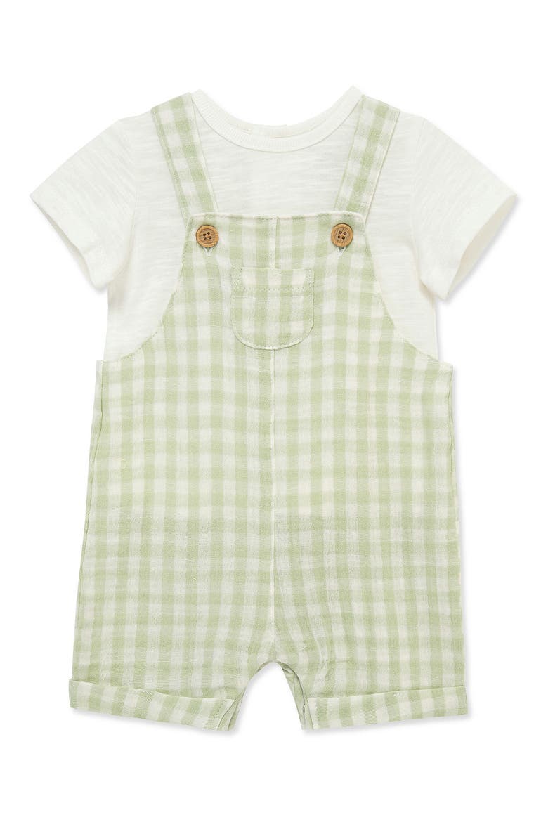 Romper & Tee Set, Alternate, color, GREEN