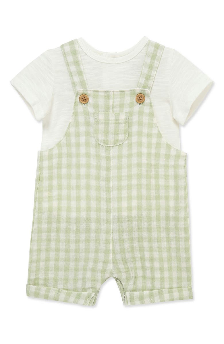 Little Me Romper & Tee Set, Alternate, color, Green