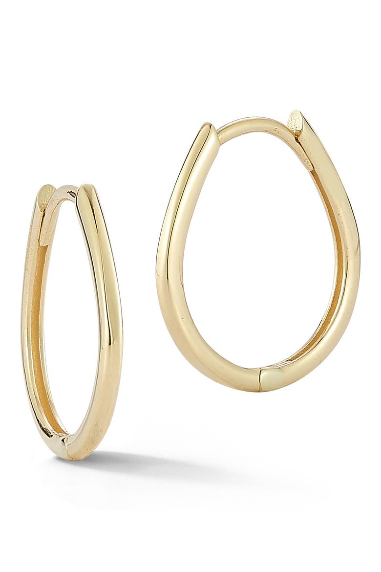 Pear Shape Hoop Earrings, Main, color, GOLD