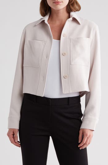Quilted Faux Fur Mixed Media Jacket