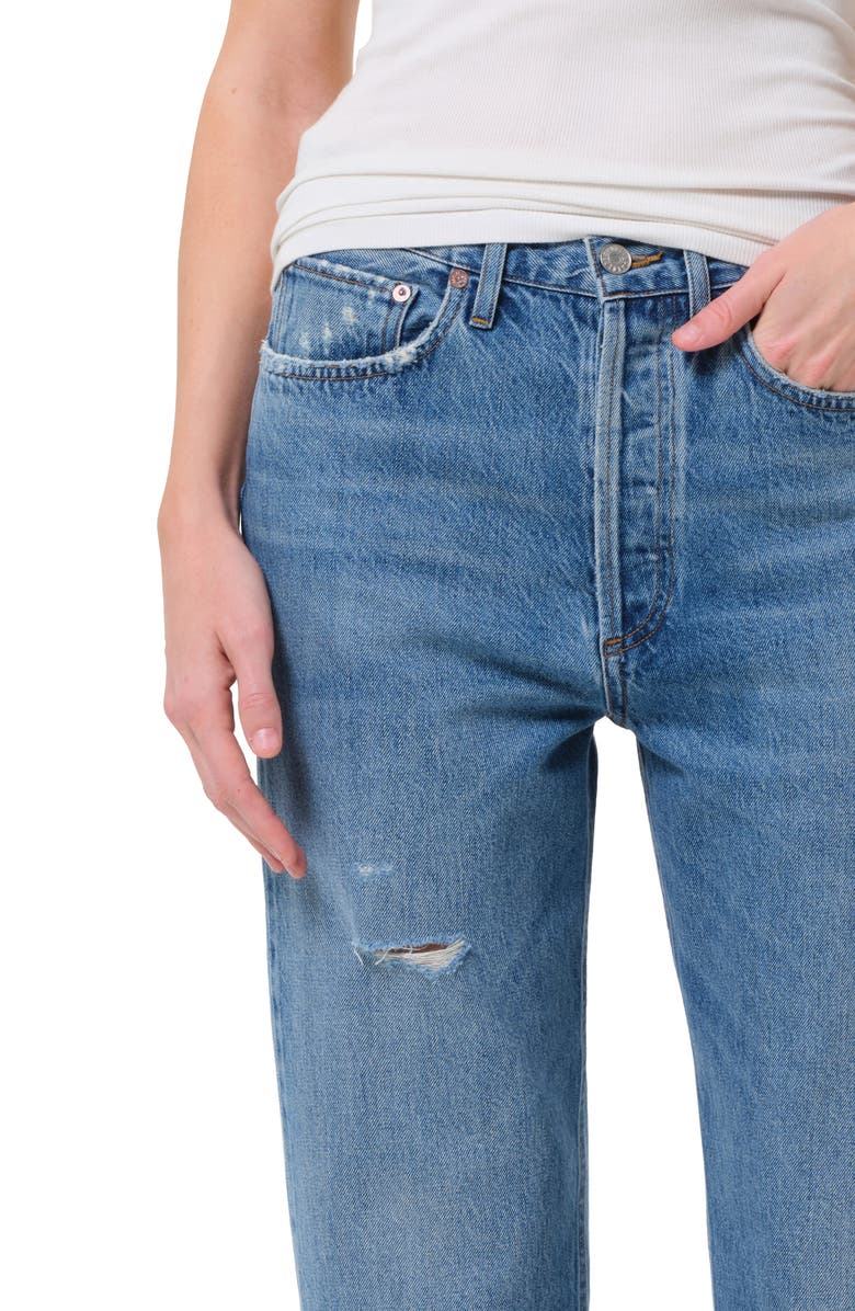 AGOLDE '90s Mid Rise Crop Relaxed Straight Leg Jeans, Alternate, color, Shrine