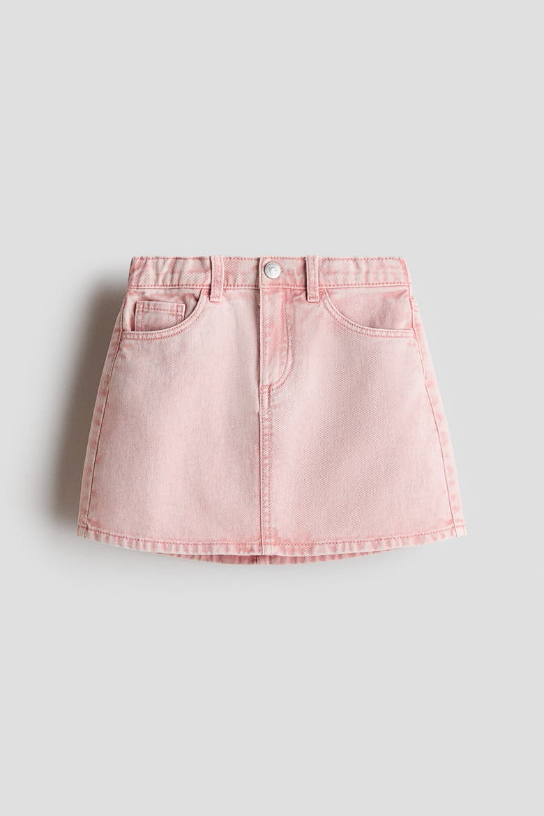 Denim Skirt, Alternate, color, Light pink