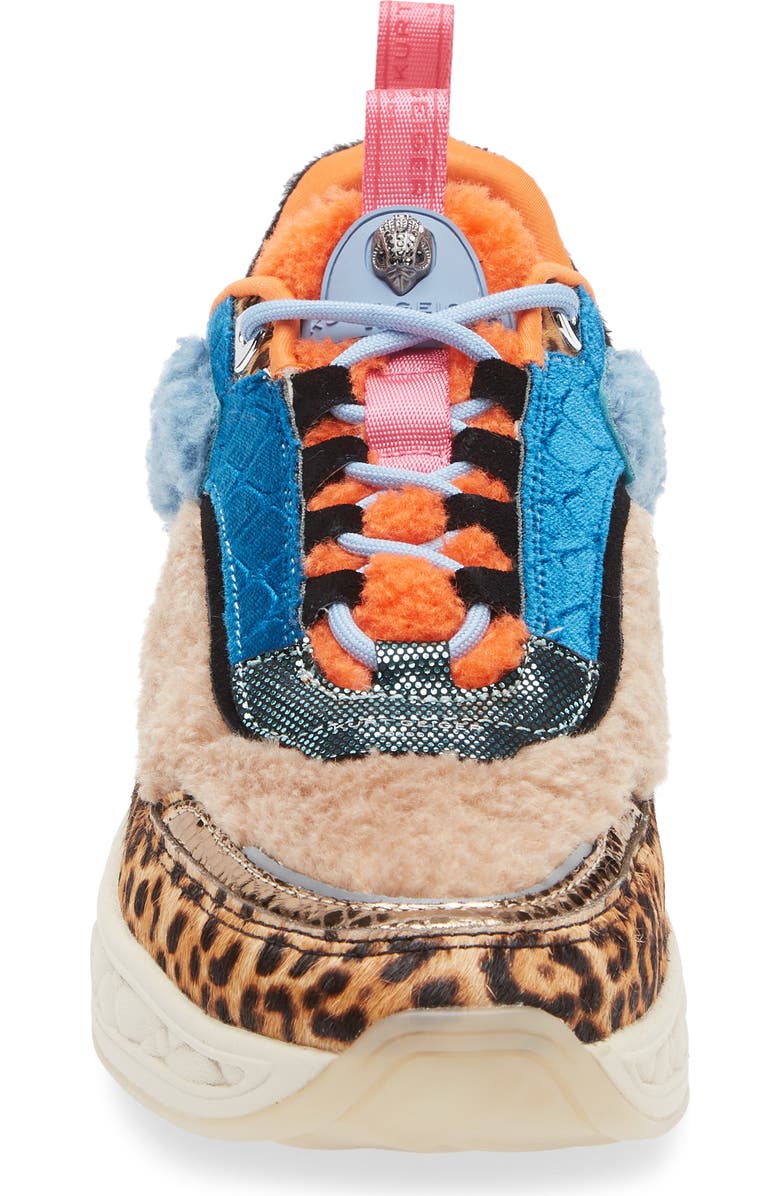 Kurt Geiger London Kensington Faux Shearling Panel Sneaker, Alternate, color, Brown/ Oth