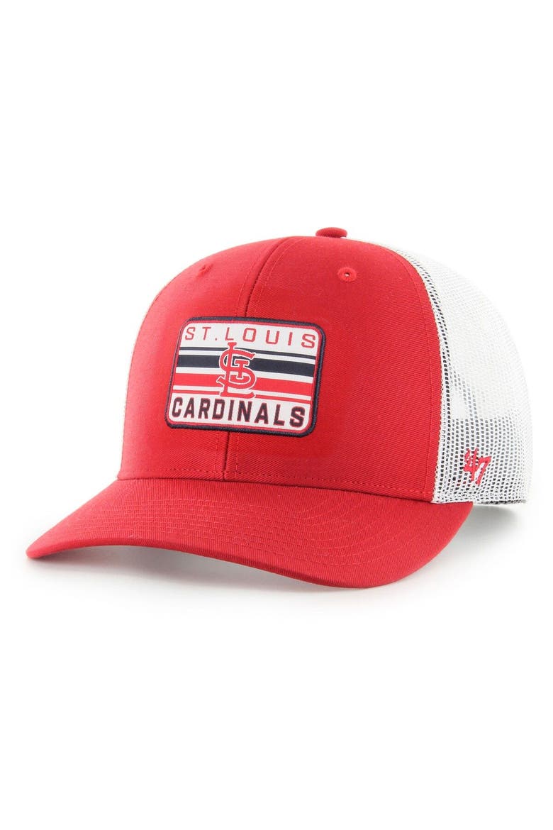 Men's '47 Red St. Louis Cardinals Drifter Trucker Adjustable Hat, Main, color, Red