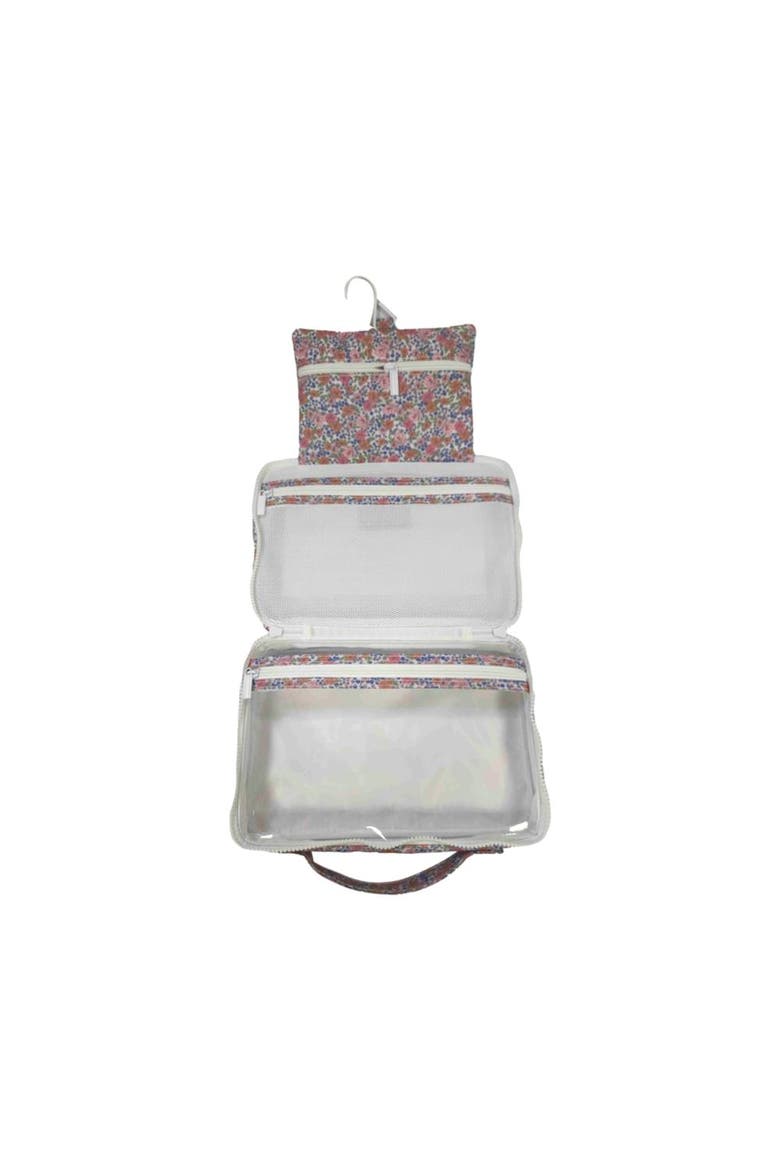 Garden Floral Hanging Toiletry Bag, Alternate, color, Pink