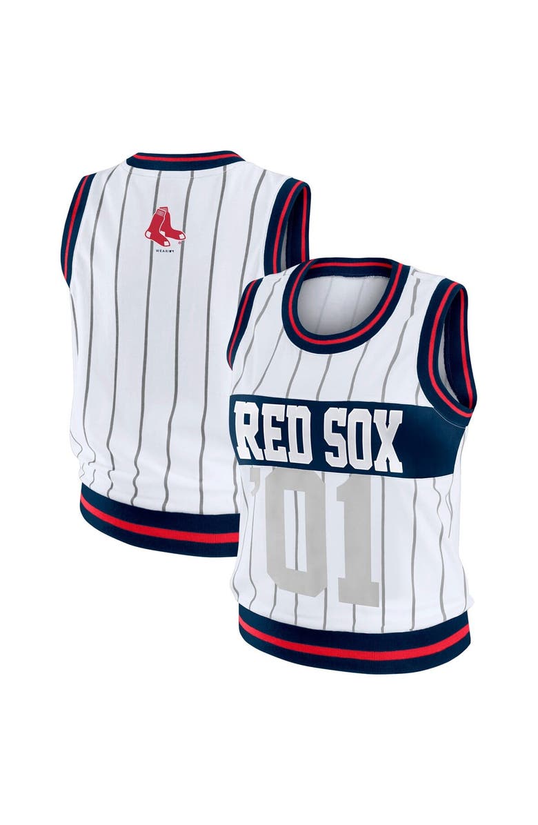 WEAR by Erin Andrews Women's WEAR by Erin Andrews  White Boston Red Sox Sporty Tank Top, Main, color, White