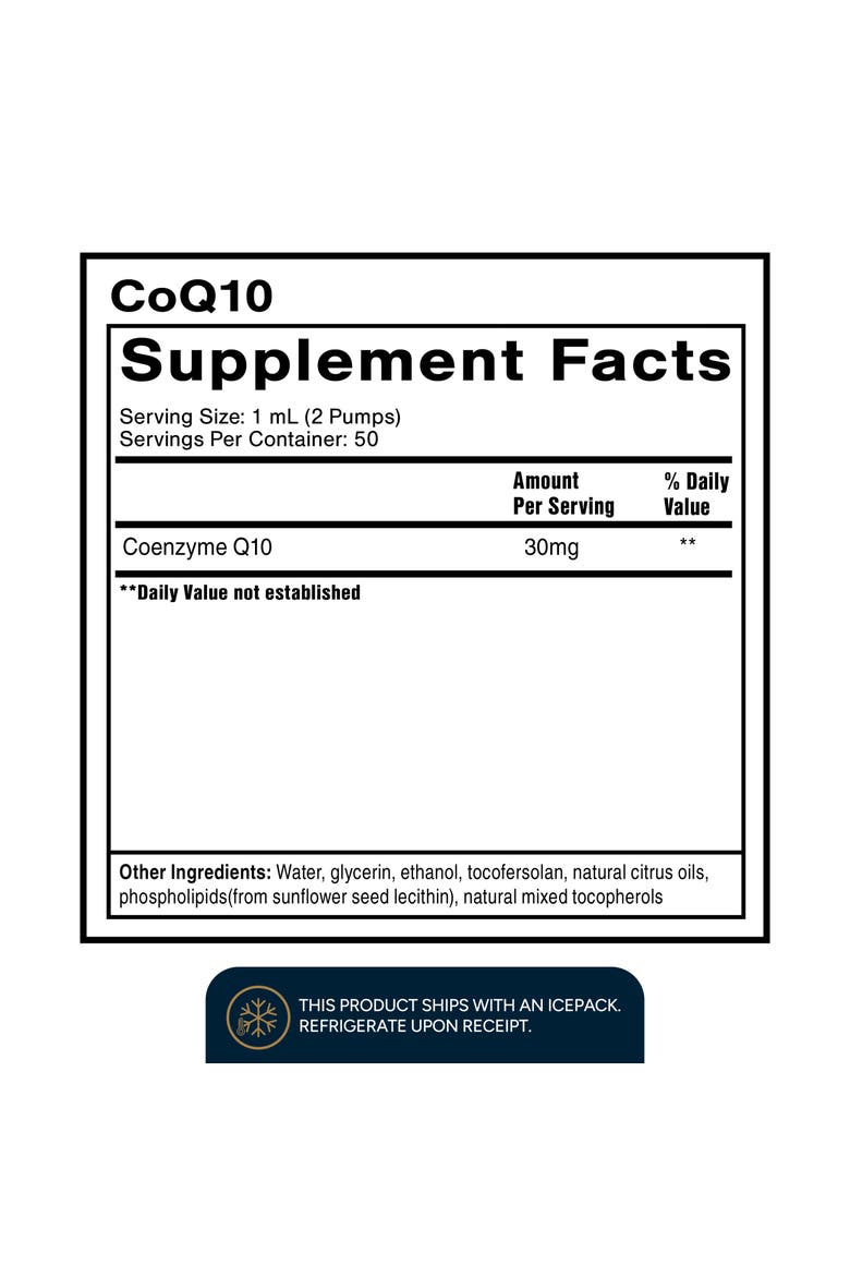CoQ10 Nanoemulsion Coenzyme Q10 Liquid Supplement, Alternate, color, None