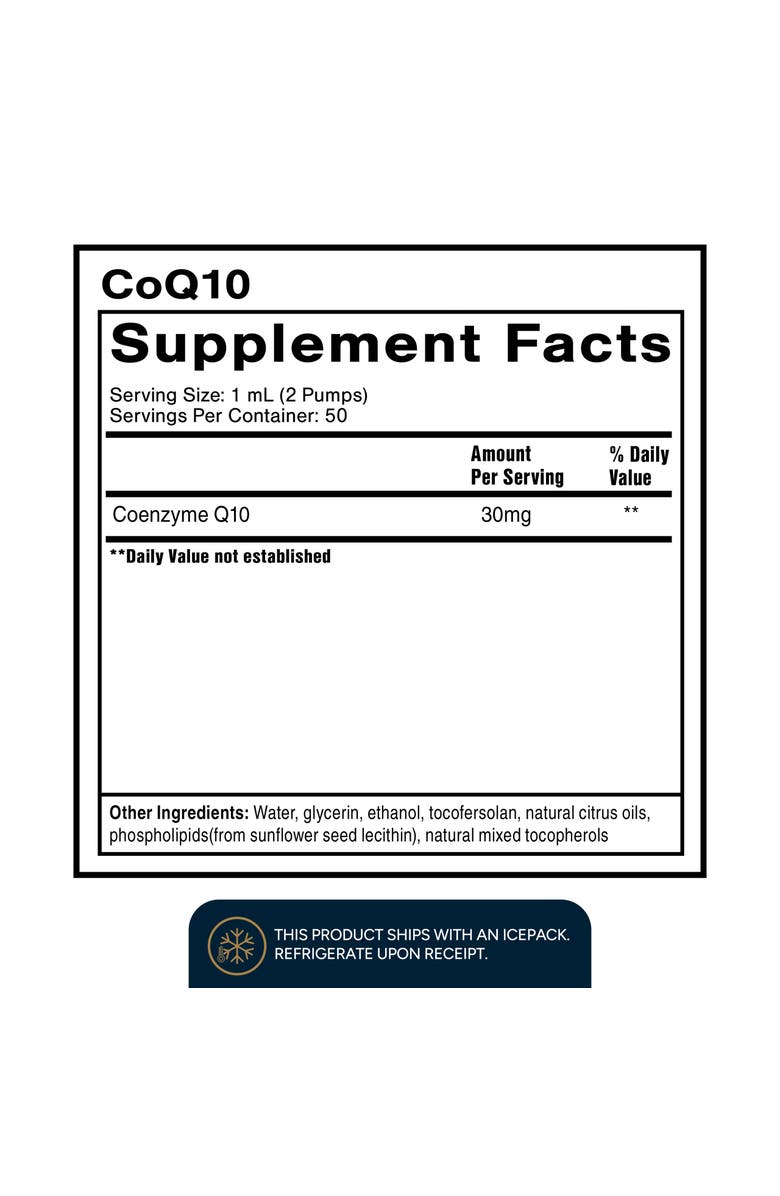 Quicksilver Scientific CoQ10 Nanoemulsion Coenzyme Q10 Liquid Supplement, Alternate, color, NO COLOR