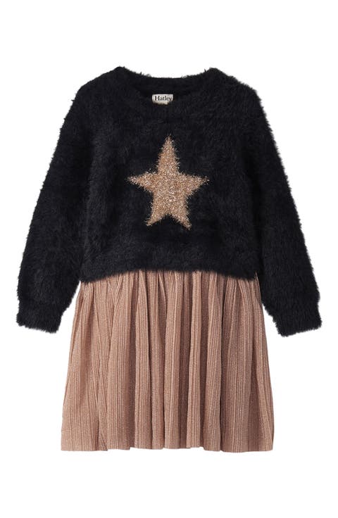 Kids' Gold Star Mixed Medi Dress (Toddler, Little Kid & Big Kid)