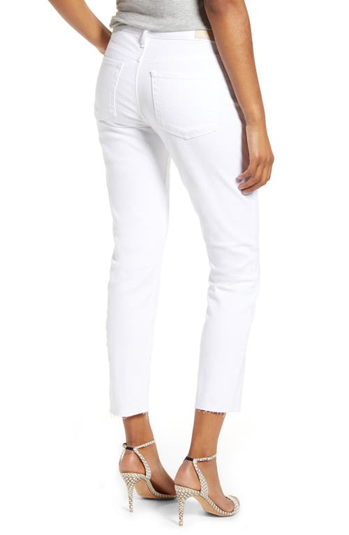 Ag Farah Skinny Ankle High-rise Jeans In White