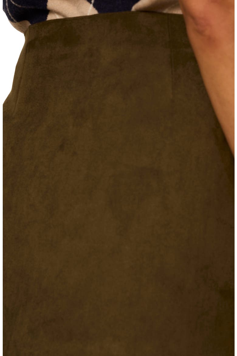 All In Faux Suede Miniskirt, Alternate, color, LIGHT GREEN