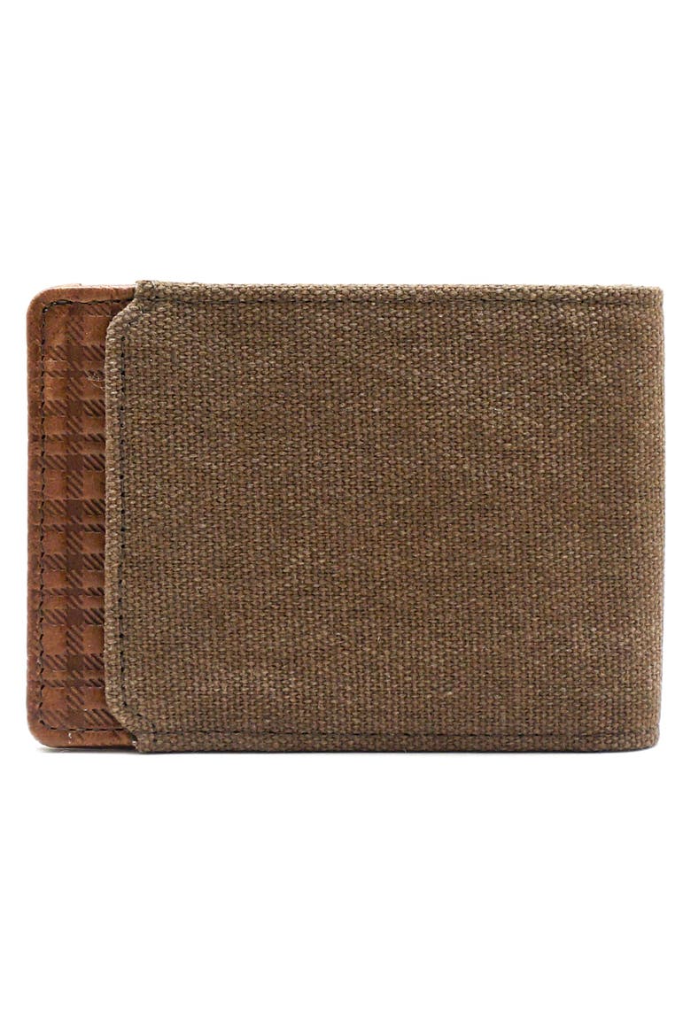 Bryant Leather & Canvas Slimster Wallet, Alternate, color, MAHOGANY/HEATHER