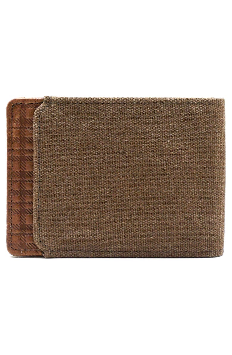 BOCONI Bryant Leather & Canvas Slimster Wallet, Alternate, color,