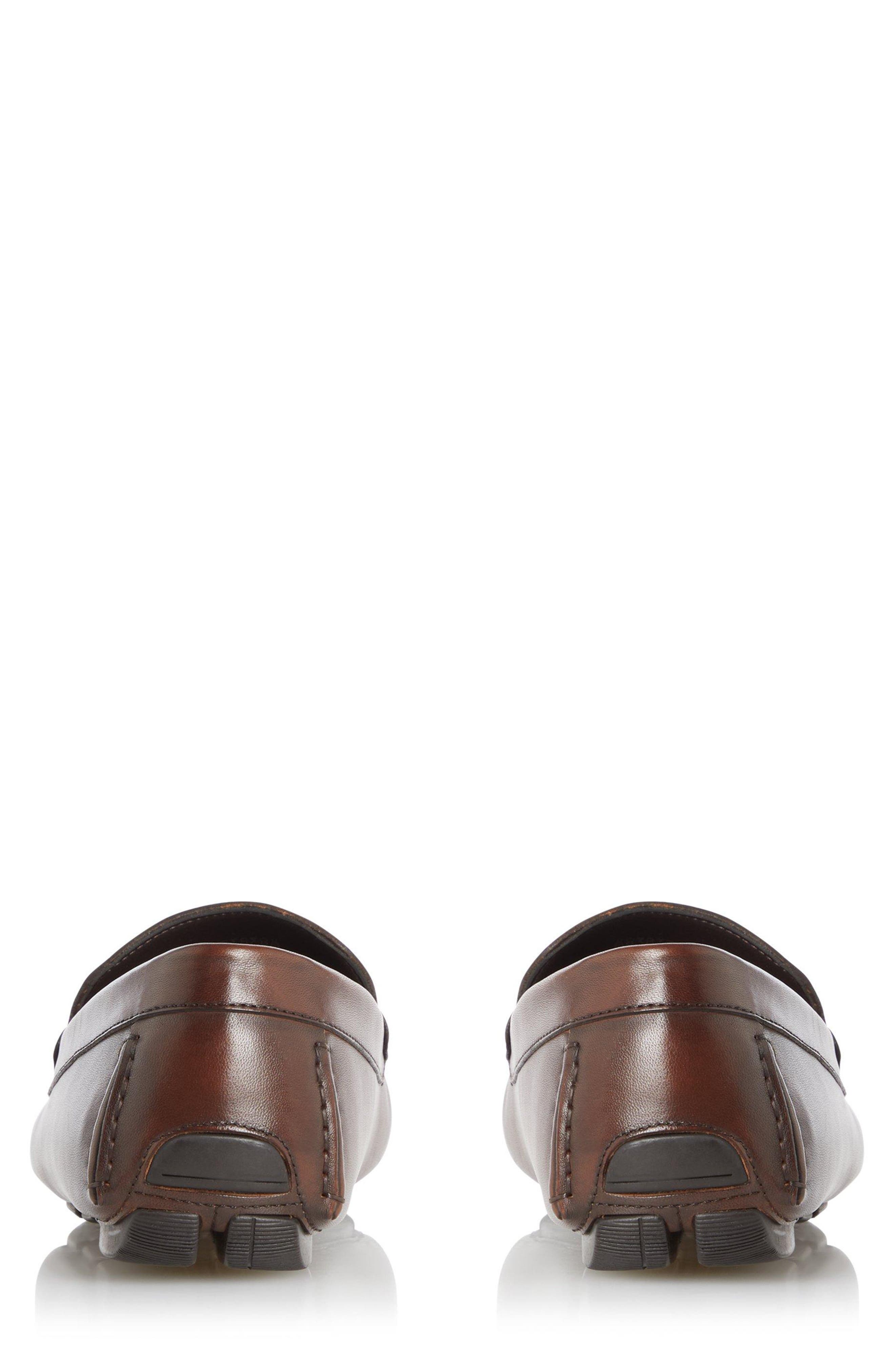 Dune London Beacons Braided Bit Driving Loafer, Alternate, color, Dark Brown
