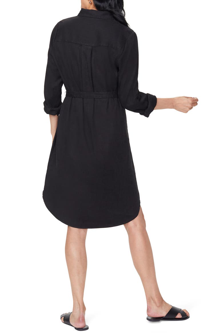 Long Sleeve Shirtdress, Alternate, color, BLACK