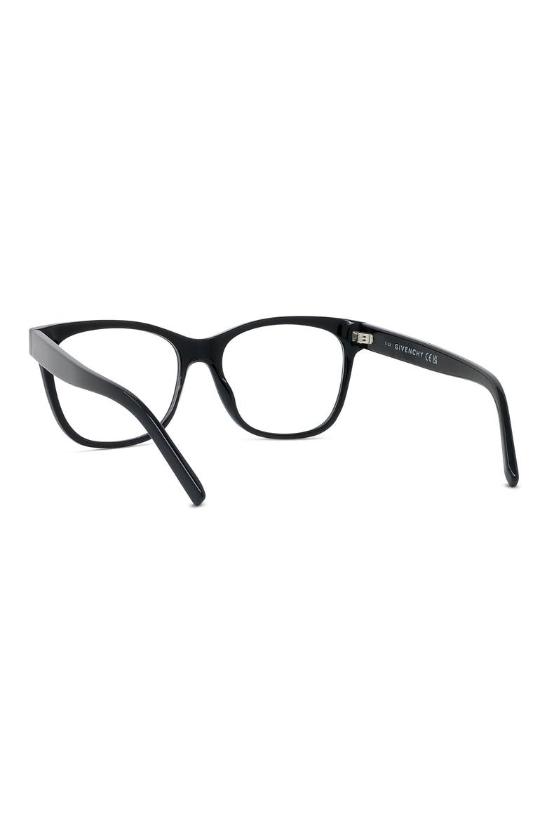 4G 52mm Rectangular Optical Glasses, Alternate, color, SHINY BLACK