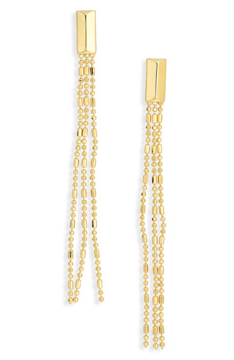 Demi Fine Ball Chain Linear Drop Earrings