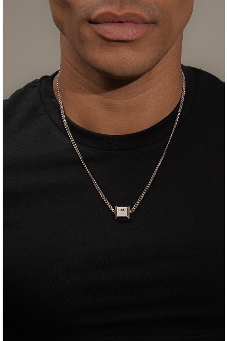 Esc Necklace In Silver, Alternate, color, Silver