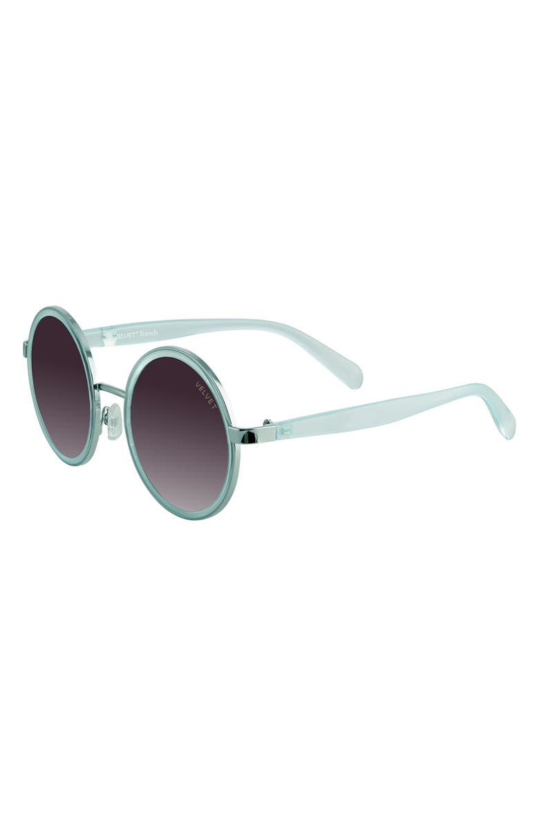 Velvet Eyewear Essie 52mm Gradient Round Sunglasses, Alternate, color,
