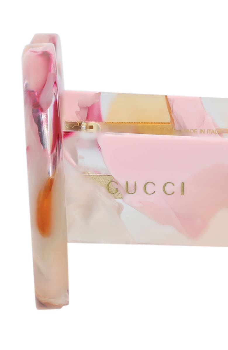 Gucci 52mm Round Sunglasses, Alternate, color, Pink Pink Brown