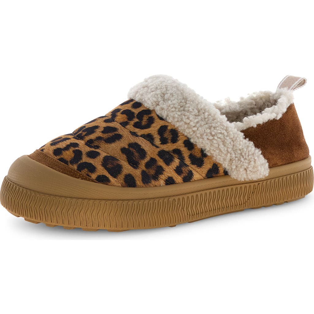 Voile Blanche Pan Genuine Shearling Loafer In Brown