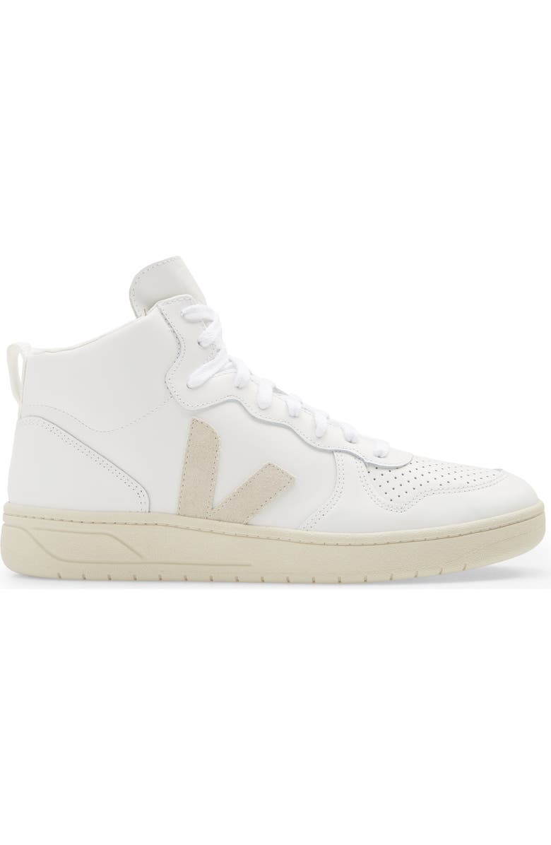 Veja V-15 High Top Sneaker, Alternate, color, Extra White