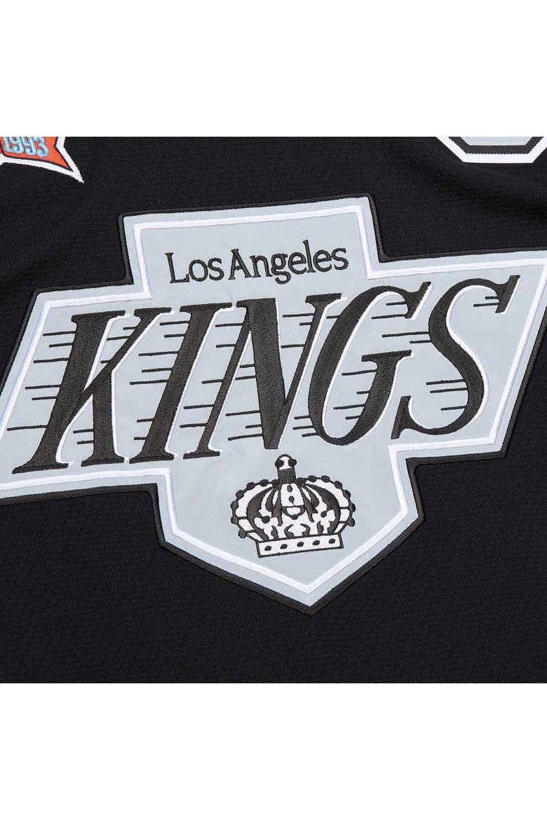 Men's Mitchell & Ness Wayne Gretzky Black Los Angeles Kings Big & Tall 1992/93 Blue Line 2.0 Jersey, Alternate, color, Black