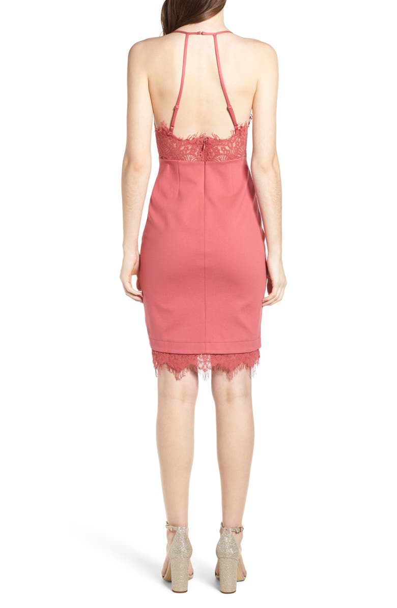 ASTR the Label Peeking Lace Halter Dress, Alternate, color,