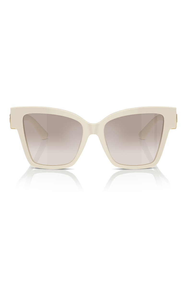 54mm Gradient Square Sunglasses, Alternate, color, CREAM