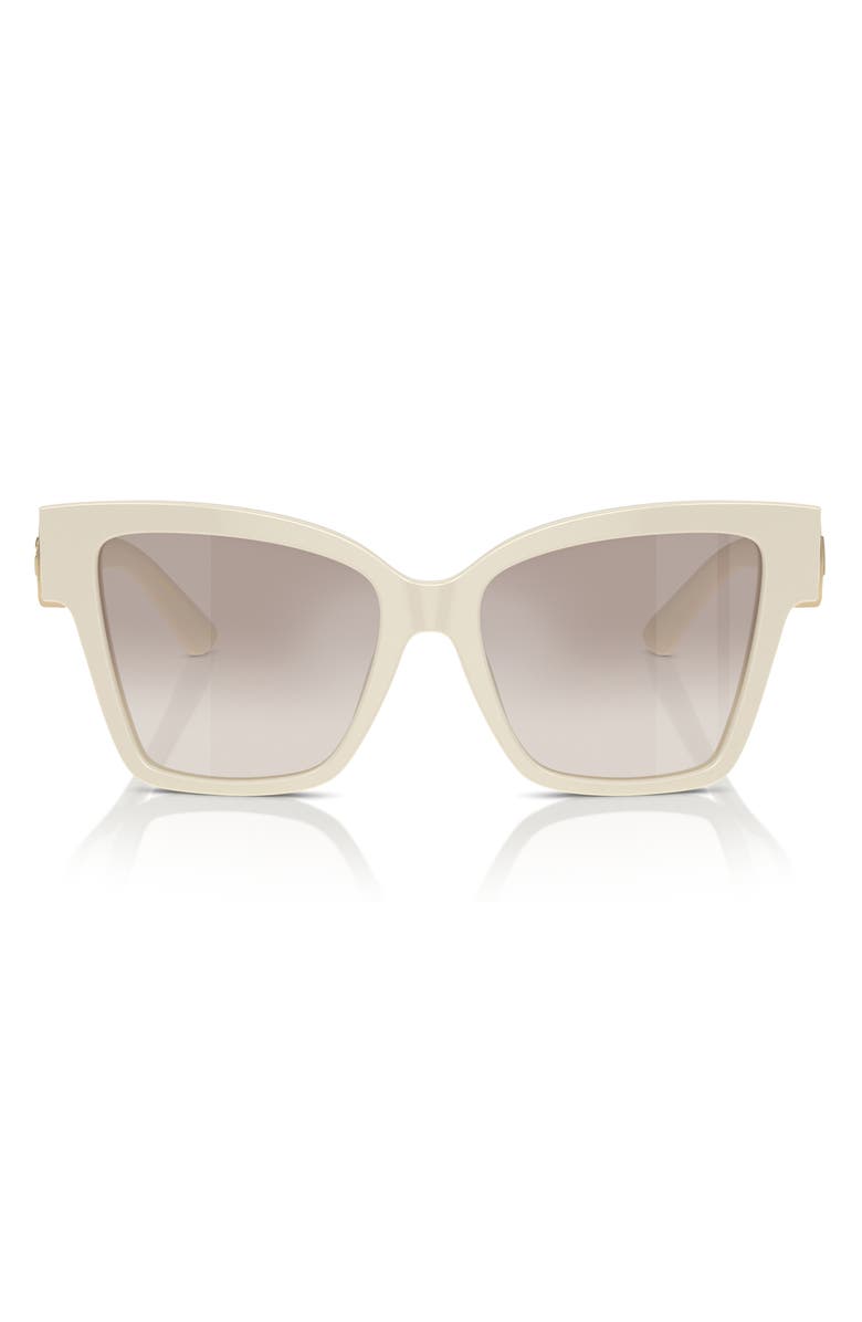 Dolce&Gabbana 54mm Gradient Square Sunglasses, Alternate, color, Cream