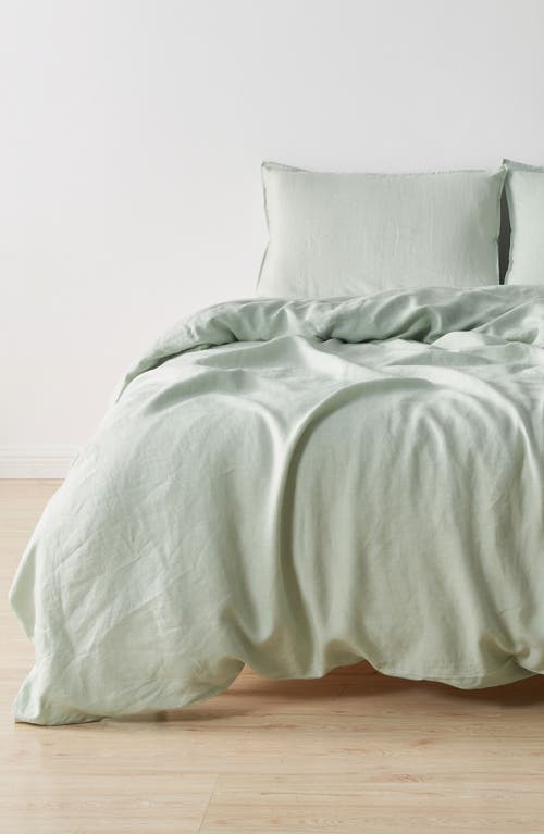 Verlee European Linen Duvet Set In Eucalyptus