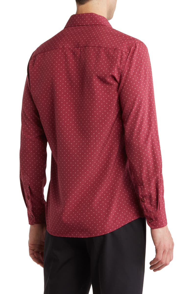 TOM BAINE Slim Fit Print Long Sleeve Button-Up Dress Shirt, Alternate, color,