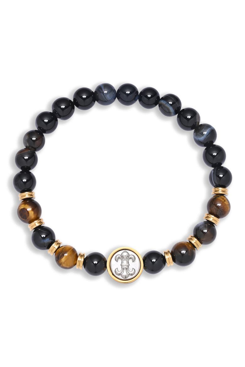 Jeremiah Tiger's-Eye Beaded Bracelet, Alternate, color, GOLD