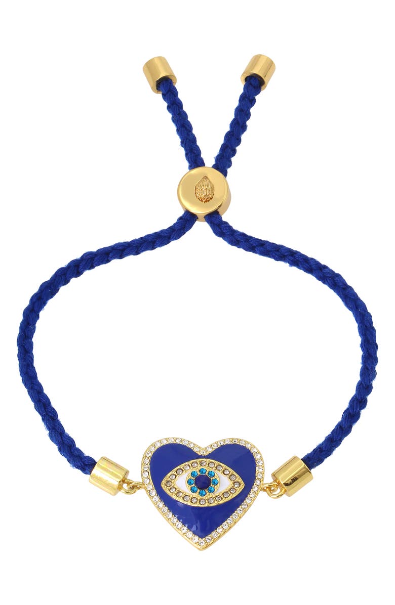 Kurt Geiger London Evil Eye Heart Slider Bracelet, Main, color,