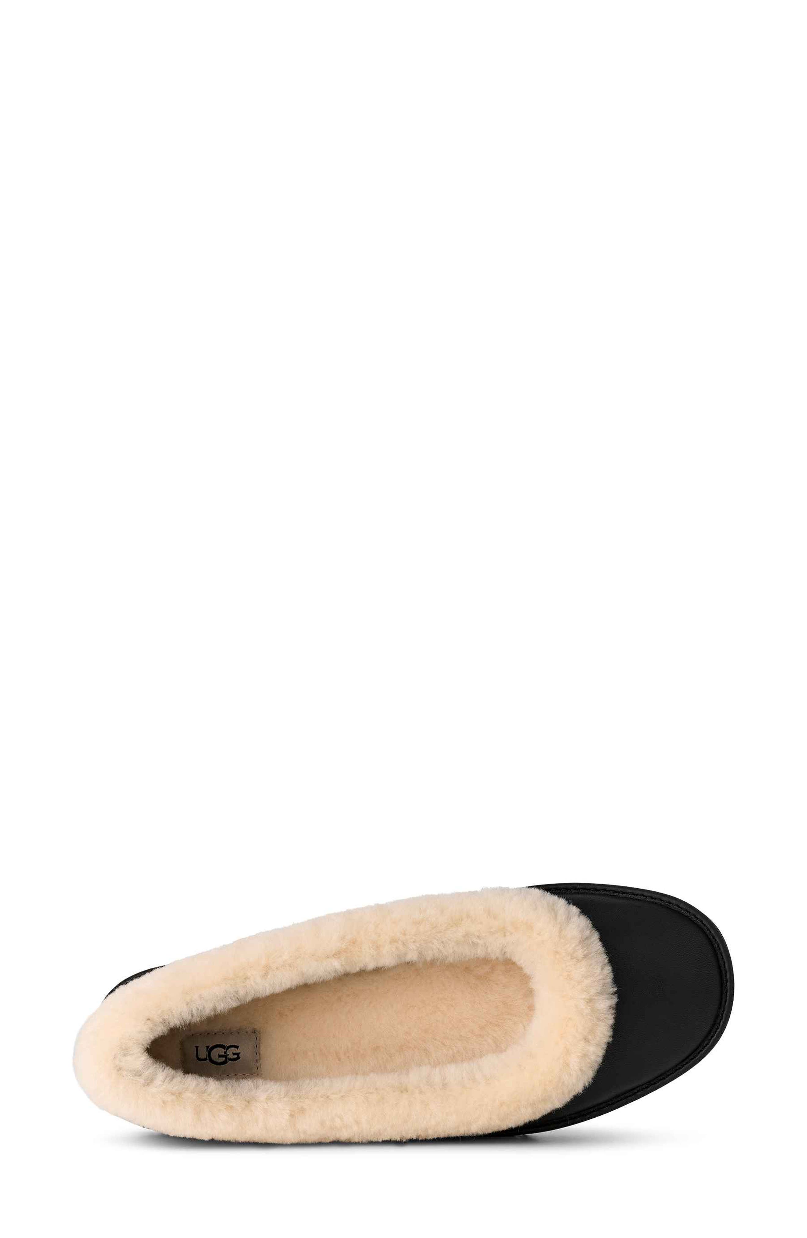 UGG<sup>®</sup> Zora Genuine Shearling Trim Ballet Flat, Alternate, color, 