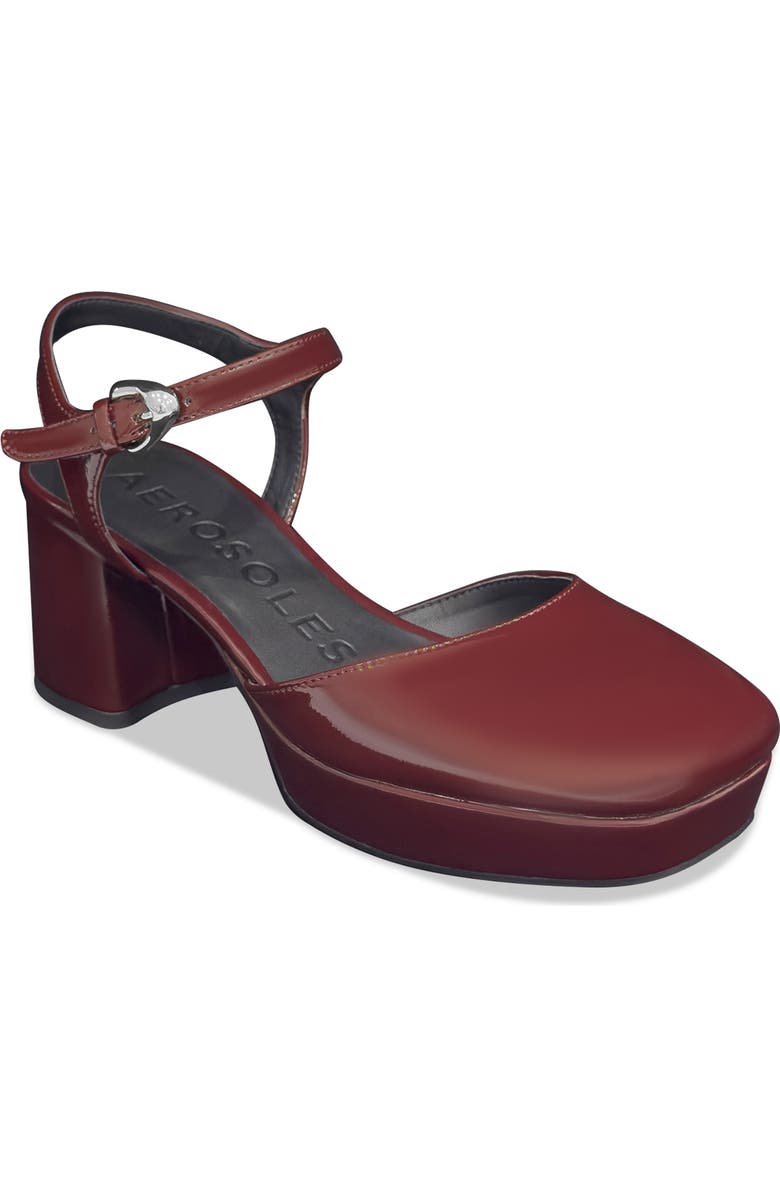 Aerosoles Senna Ankle Strap Platform Pump, Main, color, Merlot