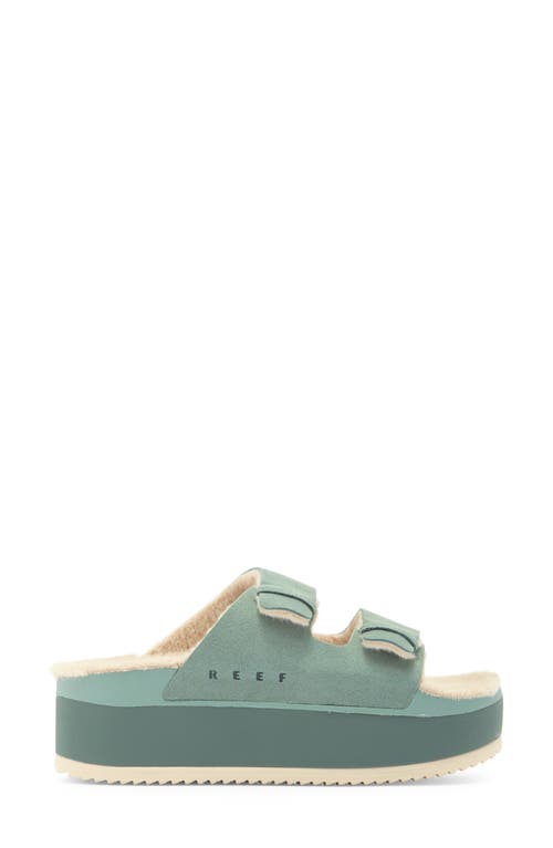 Reef Ojai Ciara Faux Fur Lined Platform Slide Sandal