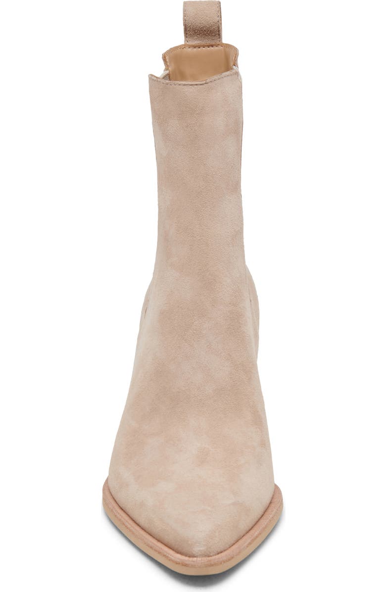 Dolce Vita Shadie Waterproof Pointed Toe Chelsea Boot, Alternate, color, Dune Suede