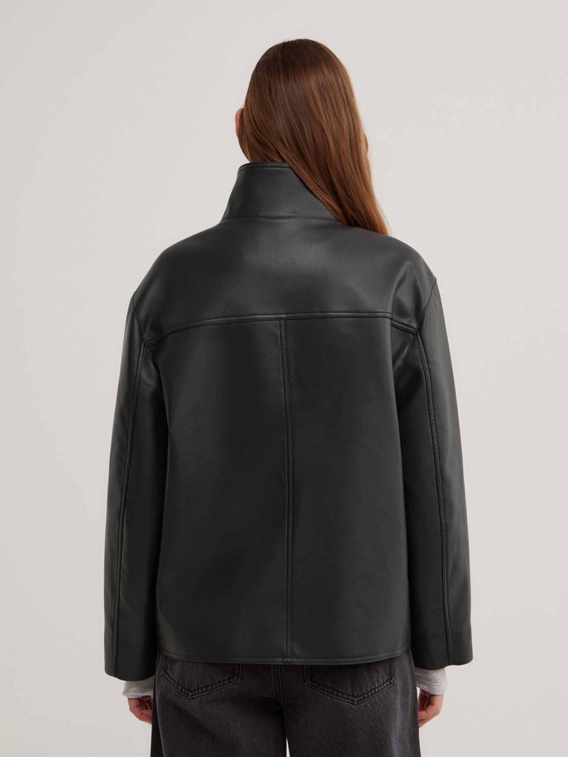 Witchery Boxy Funnel Neck Biker Jacket (Women) | Nordstrom