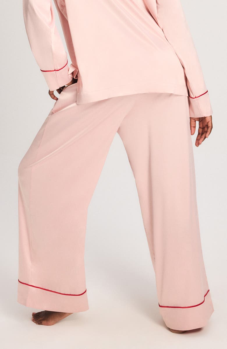 SAVAGE X FENTY Satin Ever After Pajama Pants, Alternate, color, Retro Rose