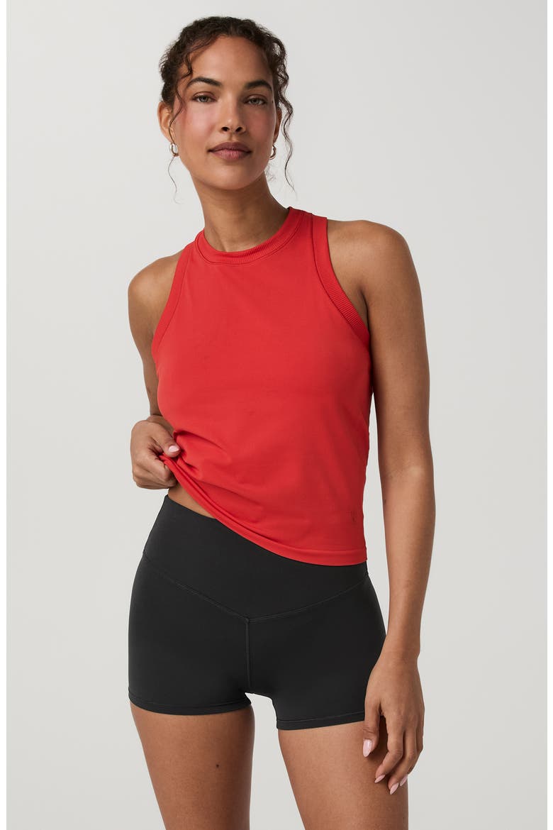 Surge Seamless Performance Tank, Alternate, color, CRIMSON