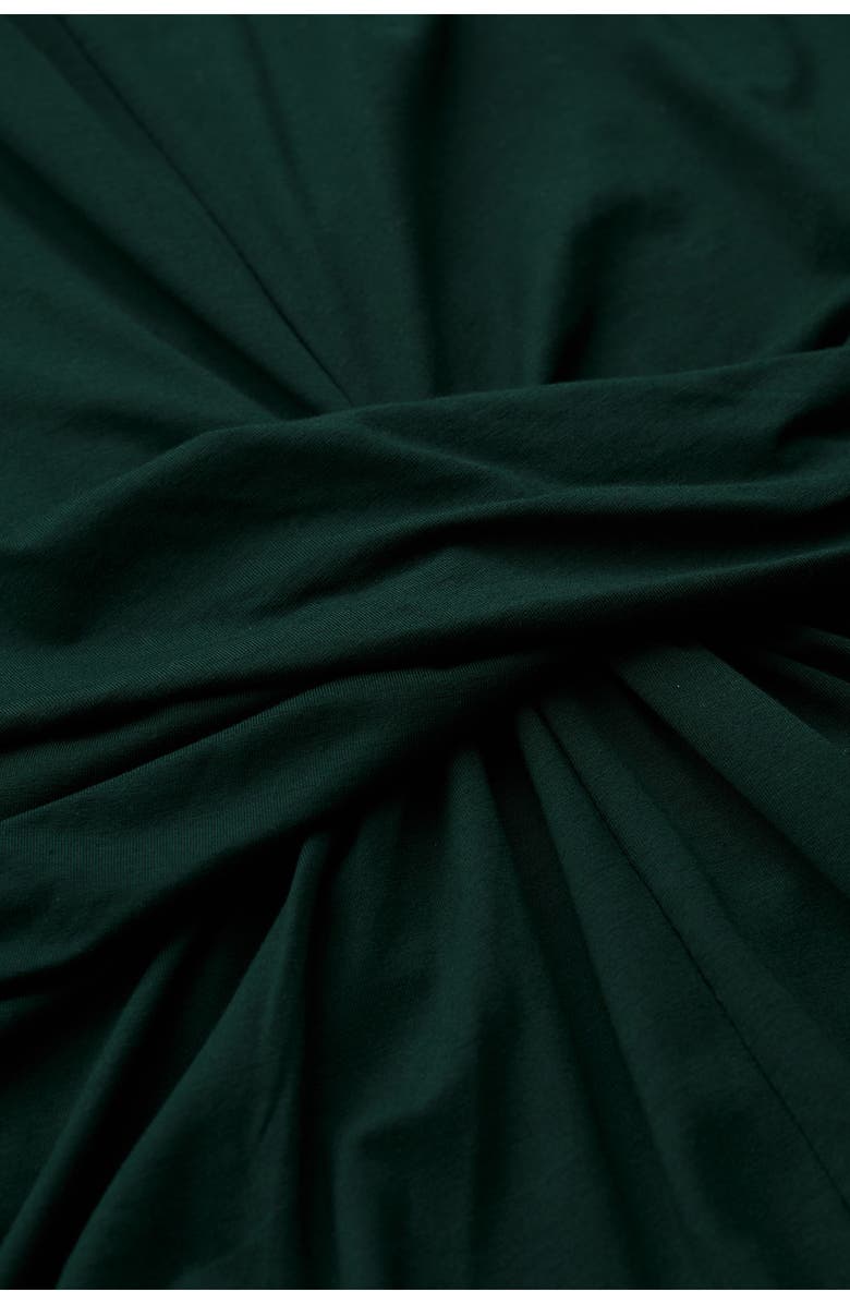 Seasalt Cornwall Water Mint Twist Front Organic Cotton Blend Midi Dress, Alternate, color, 